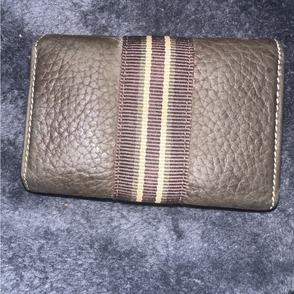 Alfred Dunhill Dunhill Leather Key Case Brown Gold Hardware Dark brown